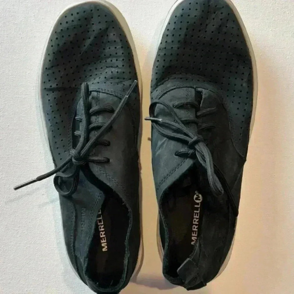 Merrell black Nubuck shoes size 8 - Picture 4 of 5
